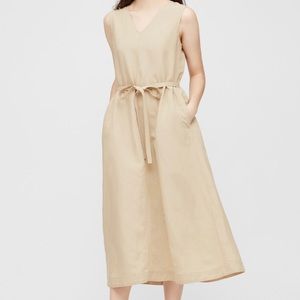 UNIQLO Linen Blended A-Line Sleeveless Dress